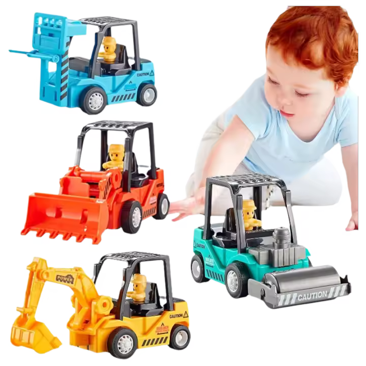 Camiones de Juguete para Niños, Juguetes para Niños, 1, 2, 3 Años, Juego de 4 Piezas - 1