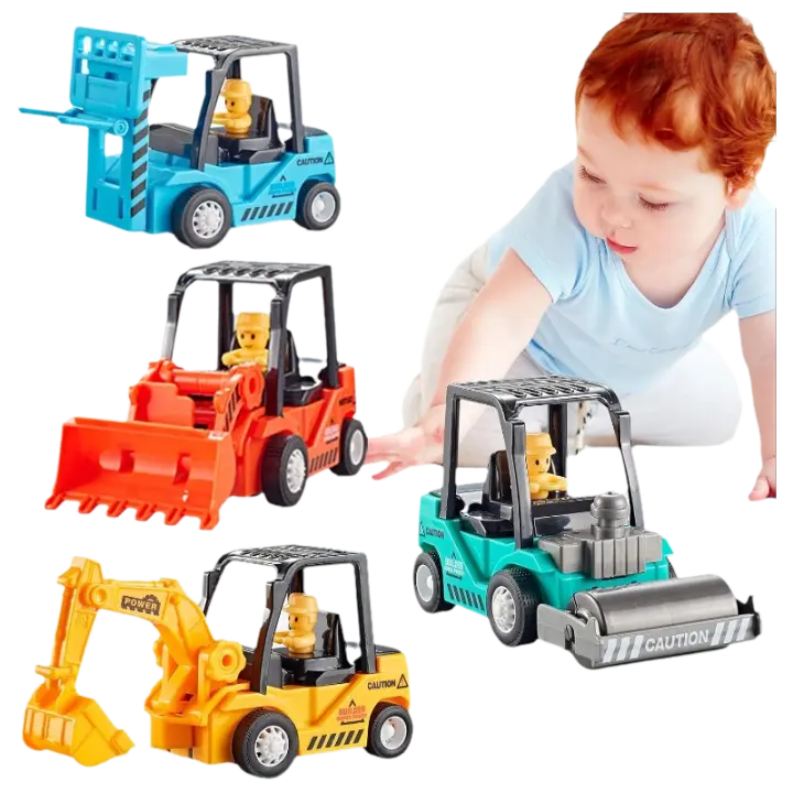 Camiones de Juguete para Niños, Juguetes para Niños, 1, 2, 3 Años, Juego de 4 Piezas - 1