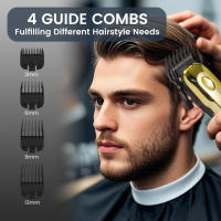 Hatteker-maquinilla eléctrica para cortar el pelo, salón profesional, cortapelos de alta potencia, uso doméstico, afeitadora de barba, empujador, carga USB - details 7