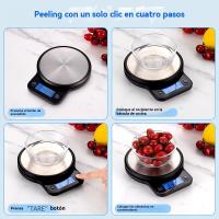 Balanza de cocina digital en gramos y onzas para cocinar y hornear con función de tara - details 7
