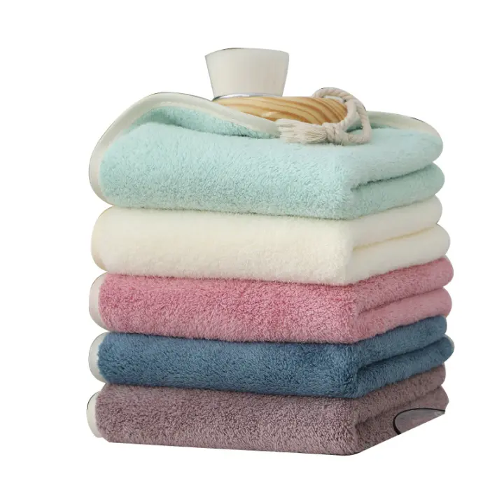 Juego de Toallas de baño de 30x60CM, suaves y absorbentes , vellón coral, para Deportes, Yoga, SPA, Fitness - 1