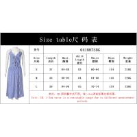2025 Vestido de traje de las mujeres del verano, escote sin espalda vestido de tirantes, sin mangas, a cuadros - details 0