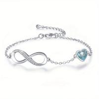 Pulsera ajustable con símbolo de corazón infinito para mujer, aniversario, Día de San Valentín, regalo de joyería, regalo de cumpleaños, 1 unidad - details 6
