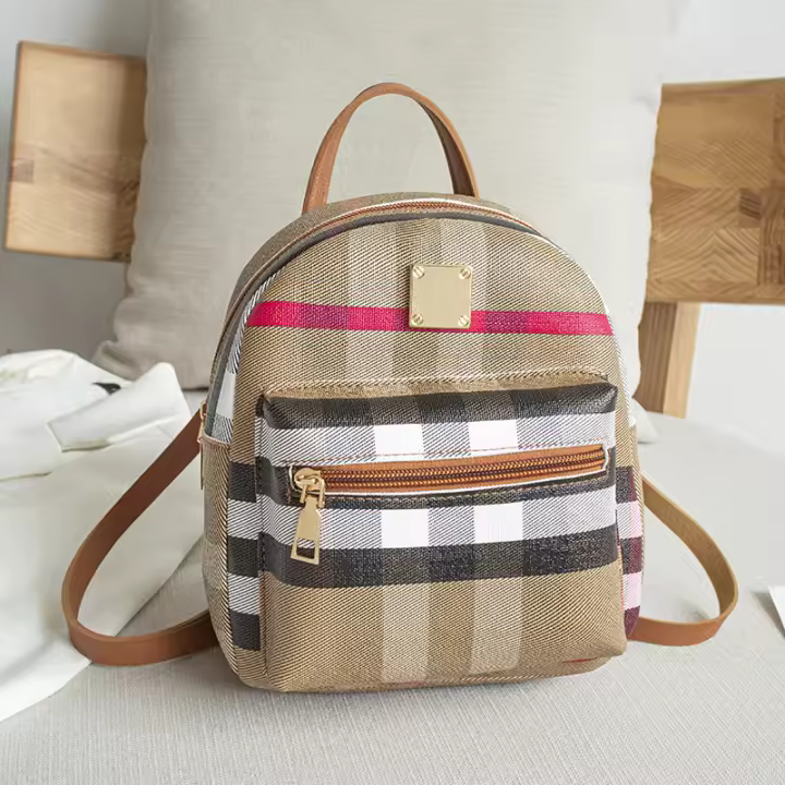 Mochila a cuadros para niñas, nueva versión coreana, Bolso pequeño cruzado a la moda, 2024 - 1