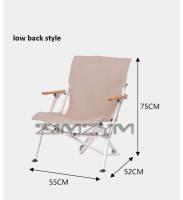 Sillón plegable de aleación de aluminio para exteriores, respaldo alto, ordenador portátil, pesca, ocio, camping - details 7