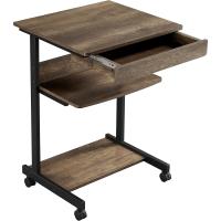 Mesa Ordenador con Ruedas Escritorios Ordenador Pequeña con Bandeja de Teclado Mesa Gaming con Cajón para Estudio,Espacio Límite Negro 79,5x56x51cm Roble Claro - details 25