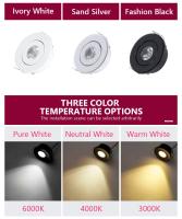 6 uds Led Mini Downlight 3W foco lámpara empotrable AC85-265V luz de techo de aluminio 52mm con controlador - details 2