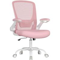 Silla de Oficina, Silla de Escritorio de Malla, Silla Giratoria Ergonómica, Soporte Lumbar, Oscilante, Asiento de 53 cm, Apoyabrazos Abatibles, Negro OBN037BKV2 - details 32