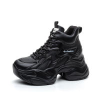 Zapatos deportivos de plataforma con cuña blanca pequeña estilo casual para mujer, aumento de altura, para interiores, 2025 - details 6