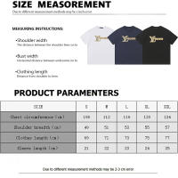 Camiseta de manga corta con diseño de logotipo de parche de cuentas hecho a mano de marca de tendencia superior 2025, camiseta de hombre de nuevo estilo de verano, camisa informal holgada para parejas - details 13