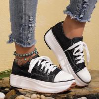 Zapatos de lona con plataforma para mujer, calzado informal con cordones, Verano - details 3