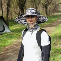 Sombrero de tela transpirable con ventilador, gorra con ventilador solar con estampado de camuflaje y ala, carga USB para actividades al aire libre, unisex para pescar - details 3
