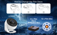 Proyector de Estrellas Para NiñOs y Adultos, luz nocturna estrellada, 12 PelíCulas Hd, Los Mejores Regalos - details 7