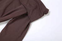 BUNO-Vestido de fiesta elegante con hebilla de Metal fruncido de cinta cuello de barra de manga completa ajustado fiesta de cumpleaños ajustado largo - details 24