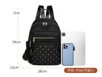 Mochila de moda con remaches para mujer, pequeña mochila de trabajo, bolso de hombro pequeño, mini mochila de viaje para mujer, bolso antirrobo - details 5