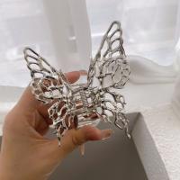 Pinza Para El Cabello En Forma De Mariposa De Plata Brillante Con Geometricas Y Rosa Para Mujeres Y Niñas Accesorio De Moda Para Peinado - details 5