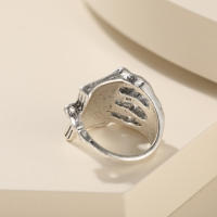 Conjunto de anillos de billar de póker de color plateado Vintage Punk para mujer Anillos de corazón gótico Hip Hop Y2k joyería de regalo masculina de moda coreana - details 21