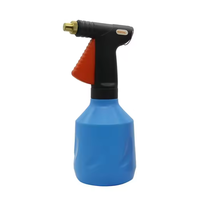 Botella pulverizadora de presión Manual, boquilla de cobre ajustable, regadera de jardín, pistola pulverizadora Manual, pulverizador de jardín doméstico, 680 ml - 1