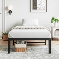 Cama con Plataforma de Metal, Marco de Cama de 140 x 200 cm, Cama de Metal con somier de láminas de Metal, Moderna Cama de Metal para Adultos, niños, Adolescentes, fácil Montaje - details 55