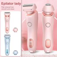 Eliminación indolora en casa 2 en 1 maquinillas de afeitar para mujer, recortadora de Bikini para vello púbico, Afeitadora eléctrica húmeda y seca - details 7