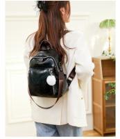 Mochila informal vintage de cuero PU para mujer, morral pequeño de viaje a la moda, color verde y negro - details 18