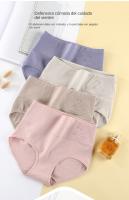 Bragas de algodón de cintura alta para mujer, ropa interior Abdominal de talla grande, sin costuras, lencería Sexy, suave - details 1