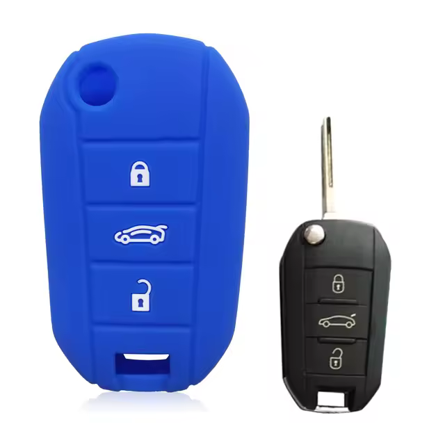 Funda para llave de coche Fob para Opel Corsa DFA Grandland X Crossland Combo C, funda para Citroen C4 Cactus C5 Aircross Berlingo Cap - 1