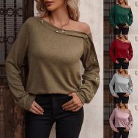 Nuevo Top de manga larga con hombros descubiertos y botones a la moda para mujer - details 1