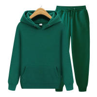 Sudadera con capucha de lana para hombre, suéter de color liso, ribete deportivo, 220 g - details 7