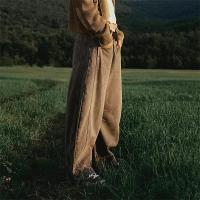 Vaqueros de tiro medio de estiramiento alto, Vaqueros de mezclilla de cintura media holgados informales con forma de pierna ancha a la moda para mujer - details 4