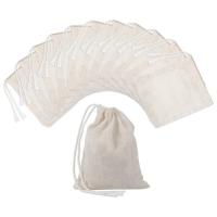 Bolsas de muselina de algodón con cordón, bolsas de té para fermentación, 4x3 pulgadas, 50 unidades - details 0