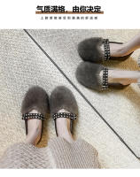 Mary Jane, zapatos esponjosos para mujer en invierno, zapatos de gorro, zapatos de algodón de terciopelo. - details 1
