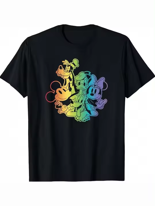 CAMISETA Mickey & Friends Camiseta vintage del grupo Rainbow Pride - 1