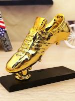 Trofeo de Zapatos de Resina Dorada Recuerdo de Partida de Fútbol Decoración de Oficina Ligera - details 6