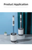Juego De Cepillo De Inodoro Y Porta Cepillo De Silicona Cepillo De Baño Con Mango Recargable Dispensador Limpia Escobilla Para Inodoro Ecológico - details 7