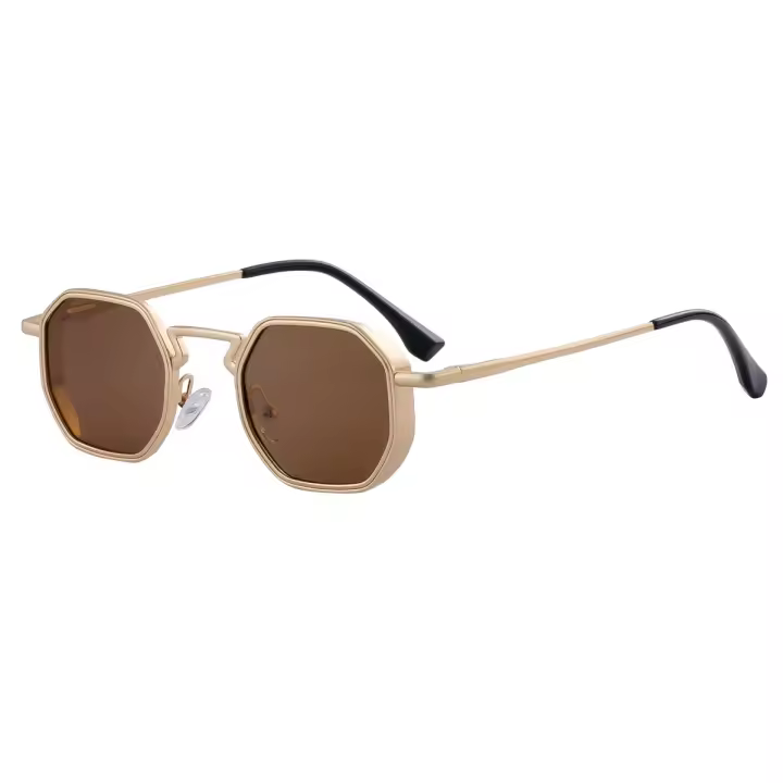 Gafas de sol de moda 2025, nuevas, con montura metálica y patillas resistentes al sol para hombre. - 1
