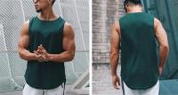 Summer Gym Tank Top Men Mesh Clothing Quick Dry Bodybuilding Sleeveless T Shirt Fitness Singlets Basketball Sports Muscle Vest - details 2