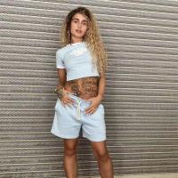 Conjunto deportivo de verano Syna World Drill para mujer, camiseta y pantalones cortos estilo hip hop - details 4