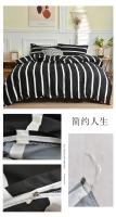 Juego de ropa de cama en blanco y negro, edredón individual con funda de almohada para cama doble, sabanas, cama matrimonial, Queen/King - details 15
