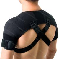 Correa de soporte de hombro ajustable, doble vendaje, compresión cruzada, protector de hombro, vendaje de corrección de postura - details 5