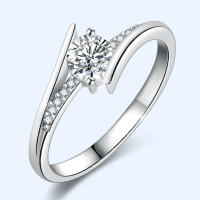 Anillo De moissanita De 0,5 quilates, Plata Esterlina 925, Diseño Clásico Para Atuendos Diarios, Joyería De Alta Calidad Para Ti Con certificado - details 1