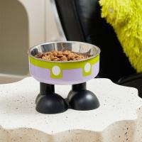 Cuenco antideslizante de acero inoxidable para mascotas, antivuelco con soporte, cuenco para gatos de pierna alta, cuenco de protección del cuello para gatos de gran capacidad - details 5