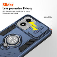 KEYSION-funda de armadura a prueba de golpes para Motorola MOTO E14, cubierta de teléfono con soporte de anillo de protección de lente de cámara deslizante de silicona + PC para MOTO E14 - details 1