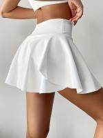 Falda pantalón deportiva para mujer con bolsillo para teléfono, falda pantalón deportiva con dobladillo plisado, tejido elástico de secado rápido para tenis, golf, yoga, baile, ropa deportiva informal - details 8