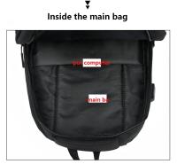 Mochila impermeable para hombre, morral de negocios para oficina, con carga USB, de 15,6 pulgadas, informal, escolar - details 8