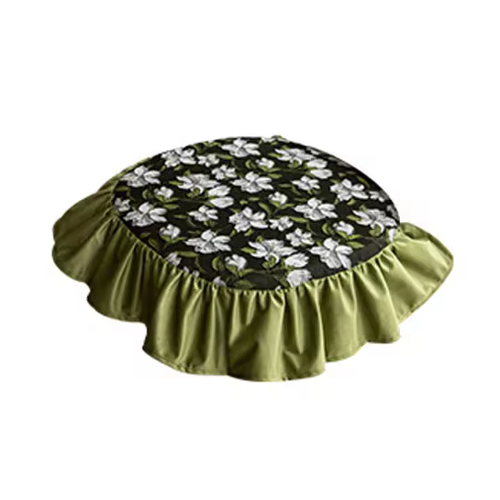 Cojín para silla de comedor con estampado Floral americano, alfombrilla cómoda para asiento de Color sólido, almohadilla para glúteos lavable desmontable para el hogar - 1