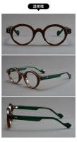 Gafas de lectura retro para PC para hombre y mujer con resina para presbicia, montura pequeña, cara redonda, garbanzos, tortuga - details 12