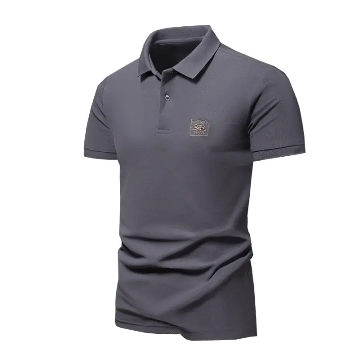 Polo con bordado para hombre, camiseta informal de manga corta, transpirable, de lujo, de alta calidad, para exteriores, verano, 20 - 1
