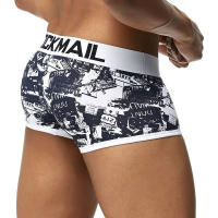 Marca JOCKMAIL, bragas masculinas, Boxers transpirables, ropa interior de algodón para hombres, bolsa convexa en U, calzoncillos sexis con estampado de hojas, pantalones cortos para el hogar - details 11