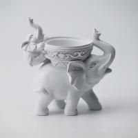 Bonito candelabro con forma de elefante, candelabro artesanal de resina hecho a mano, candelabro de elefante, divertidas velas perfumadas de estilo europeo - details 8